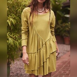 Free people beach green tunic ,sizeM